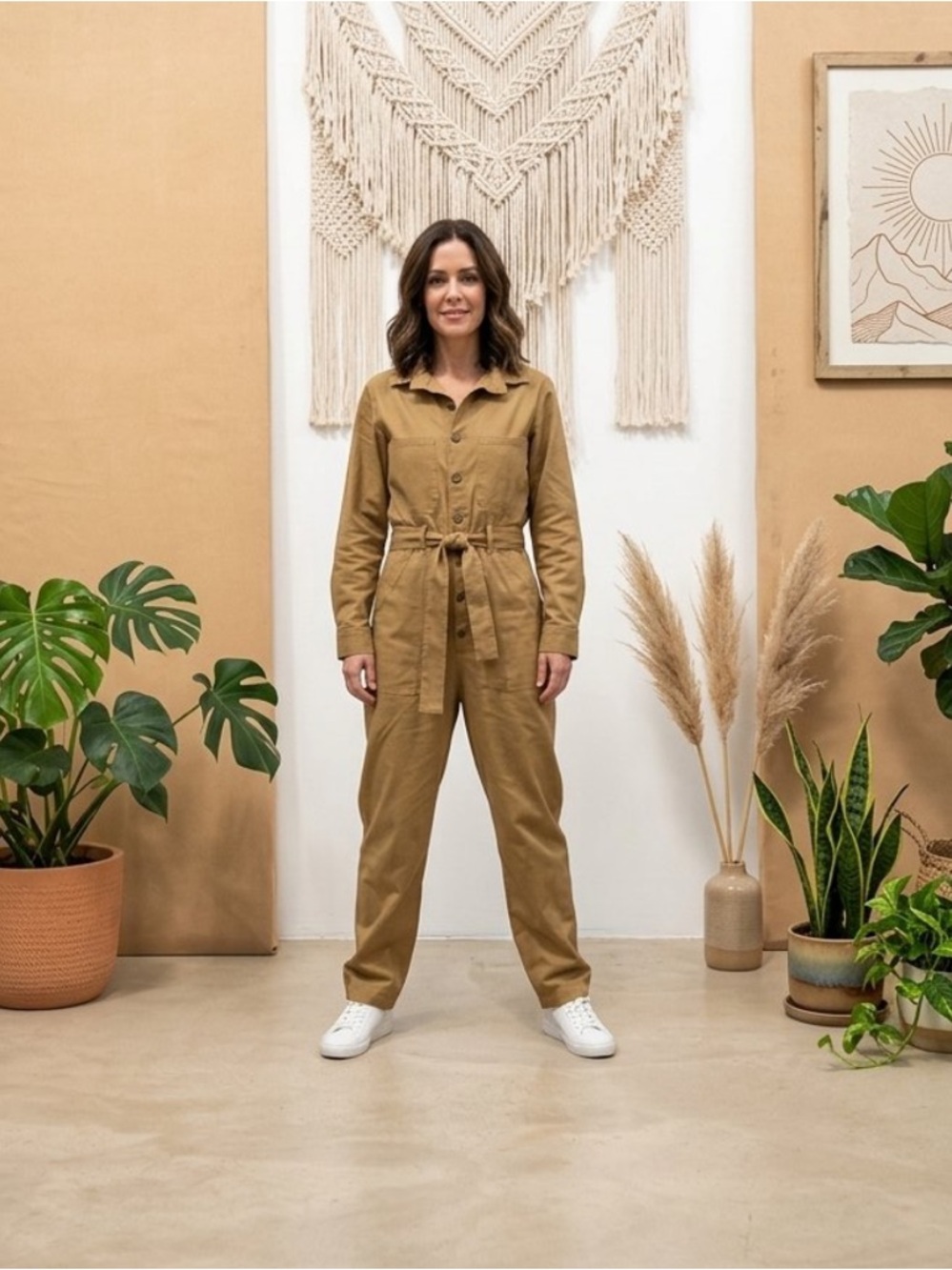 HILO CUSCO Linen Button Jumpsuit